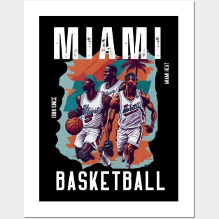 Miami heat basketball  vector graphic design Posters and Art